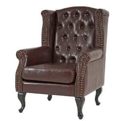 Sessel Relaxsessel Clubsessel Ohrensessel Chesterfield, Kunstleder