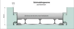 Set Eingangsmatte Rips Gummi ALU Schmutzfangwanne rutschsicher langlebig