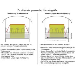 SET Heunetz 240x240 / 10cm + Rahmen f?r Viereckraufen 2 x 2 m