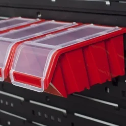 Set Wandregal Boxen 14 Stapelboxen schwarz rot