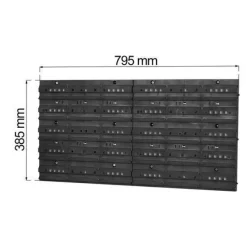 Set Wandregal Boxen 14 Stapelboxen schwarz rot