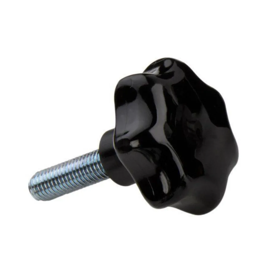 7SG30-AG6x20 sieben Ecken Kunststoff Sterngriff Dm 30 mm Griff Gewindestift Stahl ver