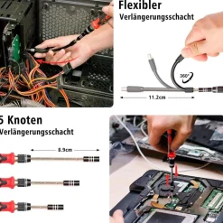 Sharden Feinmechaniker Schraubendreher Set 122 in 1 Präzisions Werkzeug Kit Torx