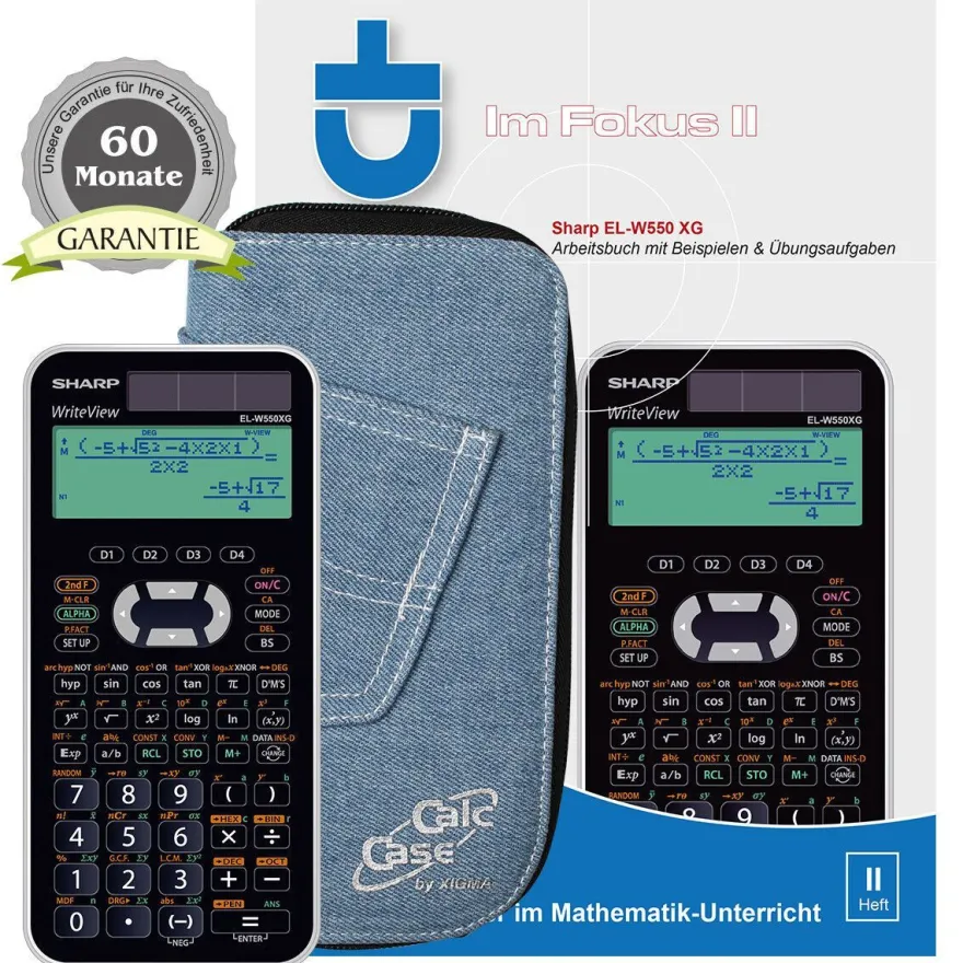 Sharp EL-W550 XG + Schutztasche + Buch + Garantie auf 60 Monate