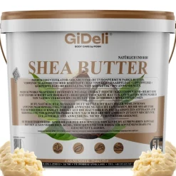 Sheabutter 5kg Unraffiniert A-Grade Handgeknetet Natur Körperbutter GiDeli
