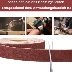 Shineboc Schleifpapierrolle 2,5 cm x 10 m, Aluminiumoxid, Körnung 600 - Ideal