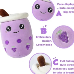 shownicer Boba Tea Plüschtier 35cm - Kawaii Bubble Tea Kuscheltier Stofftier