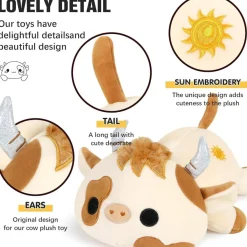 shownicer Plüschtier Kuh, Kawaii Milchkuh Kuscheltier Stofftier, weiches