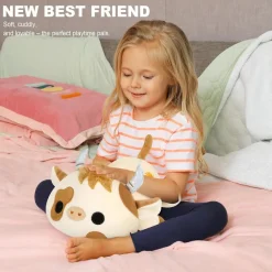 shownicer Plüschtier Kuh, Kawaii Milchkuh Kuscheltier Stofftier, weiches