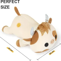 shownicer Plüschtier Kuh, Kawaii Milchkuh Kuscheltier Stofftier, weiches