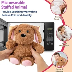 shownicer Wärmekissen Stofftier Hund Rosa 25cm, 0,8 KG, Mikrowellengeeignet