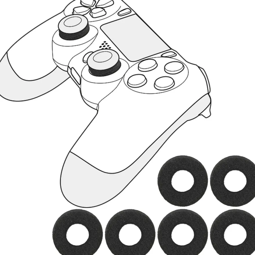 8 SHOXX Game Enhancer Stoß-Dämpfer Thumb-Stick Ringe für Sony PS4 PS5 Controller