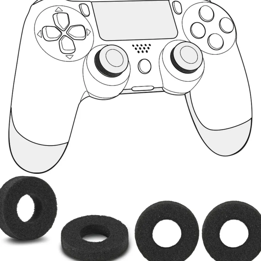 8 SHOXX Game Enhancer Stoß-Dämpfer Thumb-Stick Ringe für Sony PS4 PS5 Controller