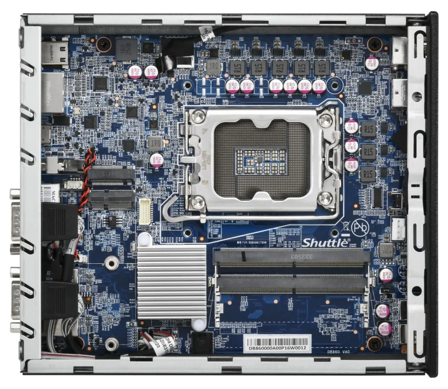 Shuttle Barebone XPC slim DB860 LGA1851 2xSODIMM 2xM.2 2xHDMI