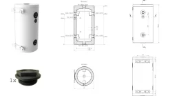 SHWT® EPS 30-160Liter Edelstahl Speicher 8Bar Wärmepumpen Pufferspeicher
