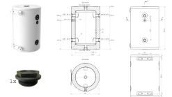 SHWT® EPS 30-160Liter Edelstahl Speicher 8Bar Wärmepumpen Pufferspeicher