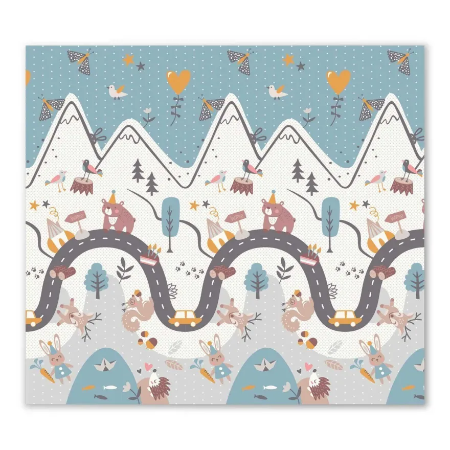 Sicherer Spielteppich für Babys - doppelseitig - 200x180cm - BPA-frei