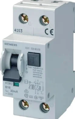 Siemens 5SU13566KK16 FI-/ Leitungsschutzeinrichtung, AC 230V, 6kA, 2-polig. B 16A