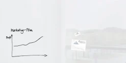 SIGEL Großes Premium Glas-Whiteboard 200x100 cm super-weiß hochglänzend