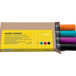 4 SIGEL Whiteboard- und Flipchart-Marker farbsortiert 2,0 - 3,0 mm