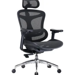 SIHOO Ergonomischer Bürostuhl C300 mit 3D-Armlehnen & Lordosenstütze, Schwarz