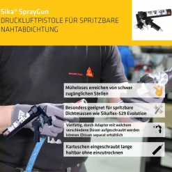 Sika Spraygun für spritzbare Dichtmasse Druckluftpistole 529