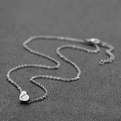Silber Damen Halskette Buchstabenherz Anhänger Initialschmuck Mädchen