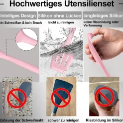 Silikon Küchenhelfer Set 22-teilig Kochutensilien Kochgeschirr Antihaft