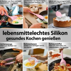 Silikon Küchenhelfer Set 22-teilig Kochutensilien Kochgeschirr Antihaft
