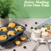 Silikon Muffinform 6er Antihaft Backblech Cupcakes Brownies Kuchen Pudding 27,8