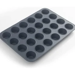 Silikon Muffinform für 24 Muffins Antihaft Backblech Grau 34x23x2,5cm