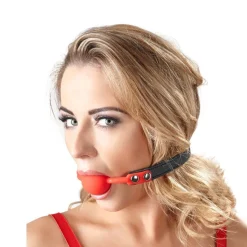 Silikon Mundknebel Knebel Bondage Mund Fetisch Toy Sklaven SM Rot Ø 4cm