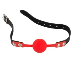 Silikon Mundknebel Knebel Bondage Mund Fetisch Toy Sklaven SM Rot Ø 4cm