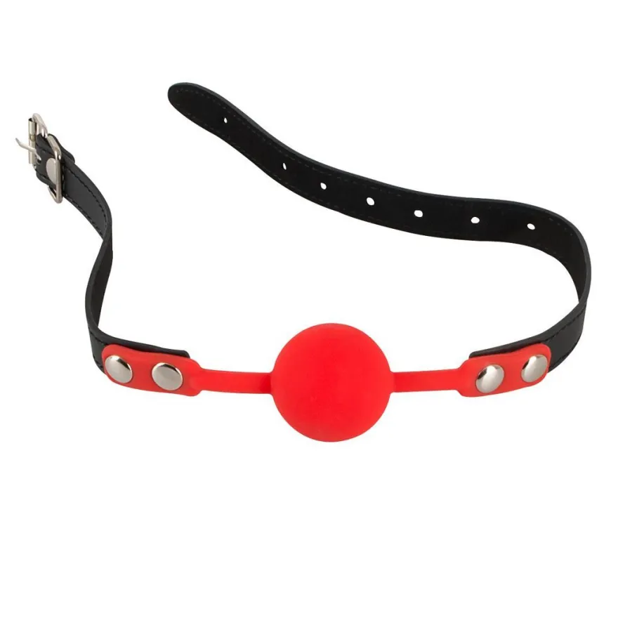 Silikon Mundknebel Knebel Bondage Mund Fetisch Toy Sklaven SM Rot Ø 4cm
