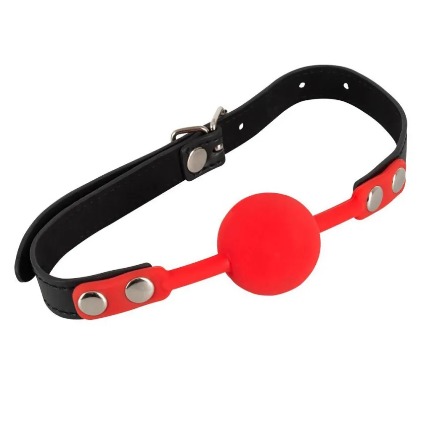 Silikon Mundknebel Knebel Bondage Mund Fetisch Toy Sklaven SM Rot Ø 4cm
