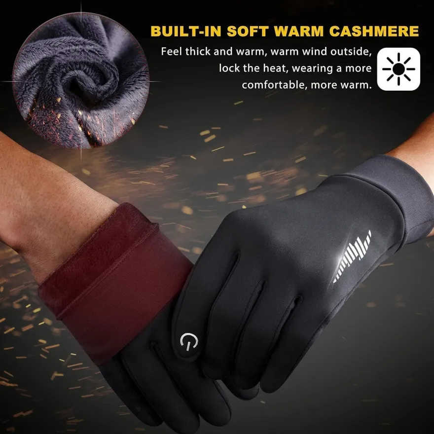 SIMARI Thermo-Handschuhe Herren Damen Touchscreen Fahrradhandschuhe Anti-Rutsch