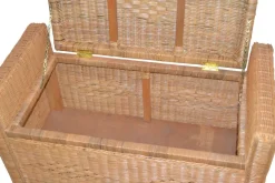 Sitztruhe Erle mit Sitzkissen Rattansitztruhe Rattantruhe inkl Kissen massiv 3