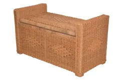 Sitztruhe Erle mit Sitzkissen Rattansitztruhe Rattantruhe inkl Kissen massiv 3