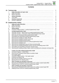 Skoda Superb NZ from 2023 auxiliary supplementary heater repair manual eBook