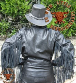 Skorpion Fransenlederjacke Highway, Gr.50, Motorradjacke Easy Rider Lederjacke