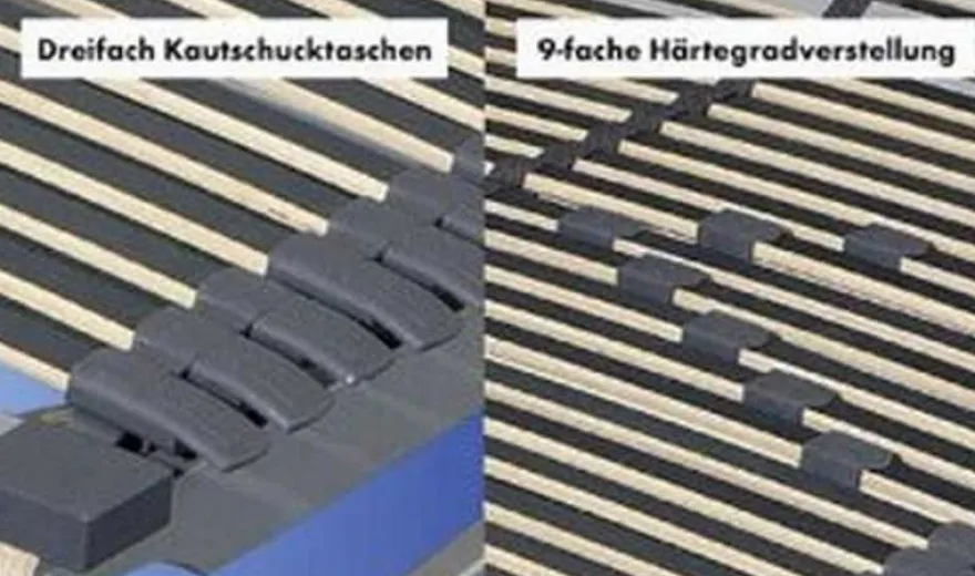 S-leepline Motorlattenrost Relax & Move für Doppelbetten mit Synchronsteuerung