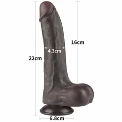 8.5' #39; Sliding Haut Dual Layer Dong Schwarz