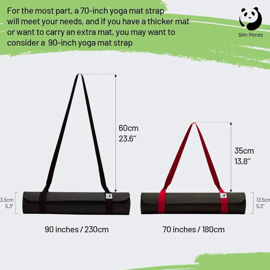 Slim Panda Yogamatte Tragegurt aus Baumwolle - Verstellbar für alle Größen