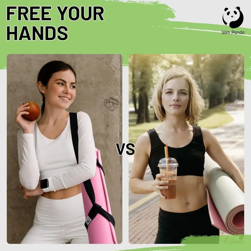 Slim Panda Yogamatte Tragegurt aus Baumwolle - Verstellbar für alle Größen