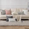 Slozzi 2er Set Kordsamt Kissenbezüge Beige 45x45cm - Weich und Dekorativ für