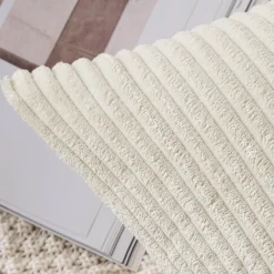 Slozzi 2er Set Kordsamt Kissenbezüge Beige 45x45cm - Weich und Dekorativ für