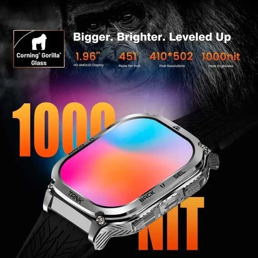 Smartwatch Kospet Tank M3 mit 170 Sportmodi, AMOLED-Display