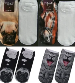 Sneaker Socken Haustiere Hund Pferde Möpse Hunde Katze Strümpfe Tier Tiere Socke kurz