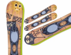 Snowblades Mini Woody Ski Blades Kurzski Vollholzkernski Bügelbindung