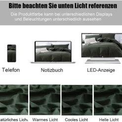 Soifox Kissenbezug 40x70 cm (2er Set) - Olivgrün, 100% Mikrofaser, mit